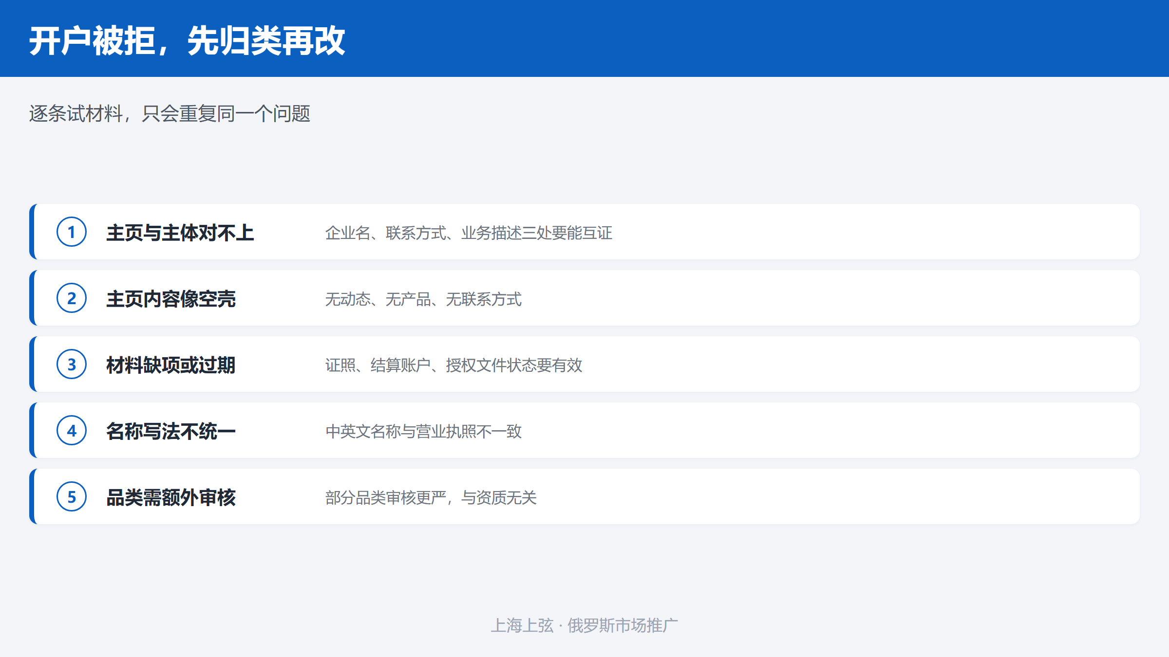 VK广告开户被拒的五类常见原因归类